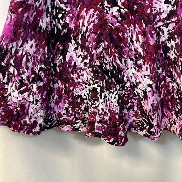 White House Black Market Pink Floral Flounce Mini Skirt Y2K Pockets 0 - Picture 2 of 7